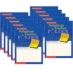 Substitute Teacher Folder, Pack of 10