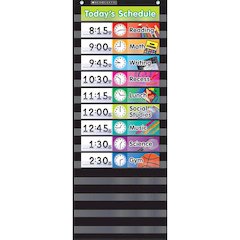 POCKET CHART DAILY SCHEDULE BLACK