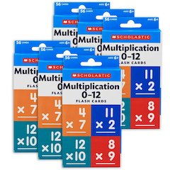Flash Cards: Multiplication 0 - 12, 6 Packs