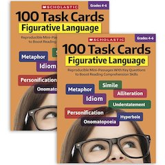 100 Task Cards: Figurative Language Activity Book, Pack of 2