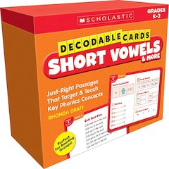 Decodable Cards: Short Vowels & More