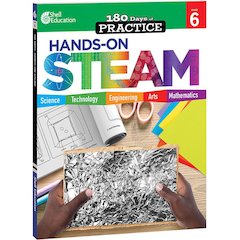 180 Days of Practice: Hands-On STEAM, Grade 6