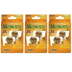Pets Photographic Memory Matching Game, Pack of 3