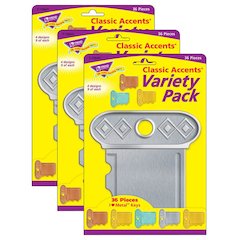 I Love Metal Keys Classic Accents Variety Pack, 36 Per Pack, 3 Packs