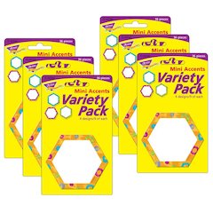 Color Harmony Hexa-swirls Mini Accents Variety Pack, 36 Per Pack, 6 Packs