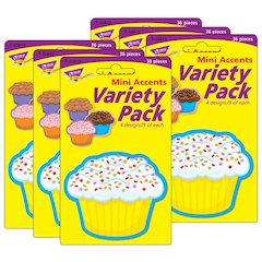 Cupcakes Mini Accents Variety Pack, 36 Per Pack, 6 Packs