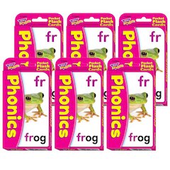 Phonics Pocket Flash Cards, 6 Packs