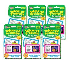 Word Problems Test Prep Math, Grades 4-6 Challenge Cards, 6 Packs