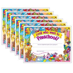 Look who went to Preschool! Certificate, 30 Per Pack, 6 Packs