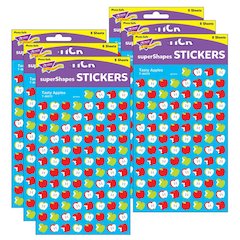 Tasty Apples superShapes Stickers, 800 Per Pack, 6 Packs