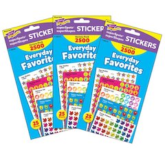 Everyday Favorites superSpots/superShapes Variety Pack, 2500 Per Pack, 3 Packs