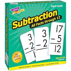 FLASH CARDS ALL FACTS 169/BOX 0-12 SUBTRACTION