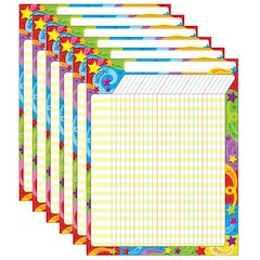 Praise Words 'n Stars Incentive Chart, 17" x 22", Pack of 6
