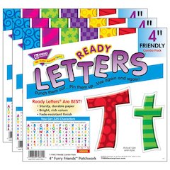 Patchwork FF 4" Friendly Combo Ready Letters, 3 Packs