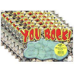 You Rock! Recognition Awards, 30 Per Pack, 6 Packs