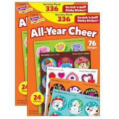 All Year Cheer Stinky Stickers Variety Pack, 336 Count Per Pack, 2 Packs