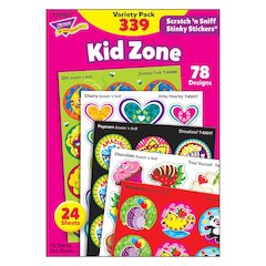 Kid Zone Stinky Stickers Variety Pack, 339 Count