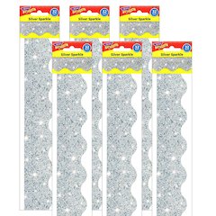 Silver Sparkle Terrific Trimmers, 32.5' Per Pack, 6 Packs