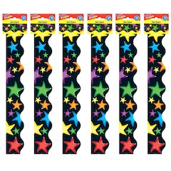 Gel Stars Terrific Trimmers, 39 Feet Per Pack, 6 Packs