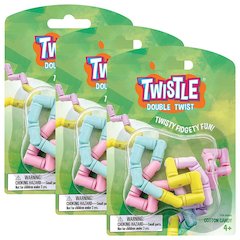 Twistle Double Twist, Cotton Candy, Pack of 3