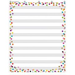 Confetti 10 Pocket Chart, 34" x 44"
