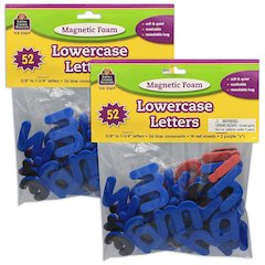 Magnetic Foam Lowercase Letters, 2 Sets