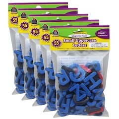 Magnetic Foam: Small Uppercase Letters, 55 Per Pack, 5 Packs