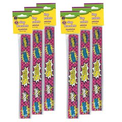 Superhero Super Student Slap Bracelets, 10 Per Pack, 6 Packs