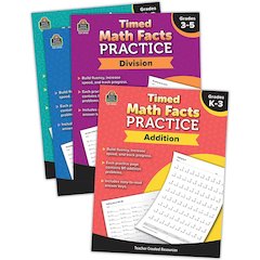 Timed Math Facts Practice Set of 4