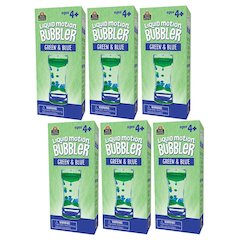 Liquid Motion Bubbler, Green & Blue, Pack of 6