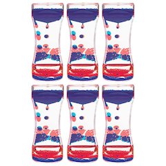 Red & Blue Liquid Motion Bubbler, Pack of 6