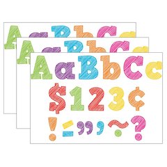 Scribble Bold Block 4" Letters Combo Pack, 230 Characters Per Pack, 3 Packs