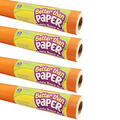 Better Than Paper Bulletin Board Roll, 4' x 12', Orange, Pack of 4