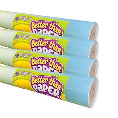 Better Than Paper Bulletin Board Roll, Agua and Lime Color Wash, 4-Pack