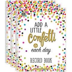 Confetti Record Book, Pack of 3