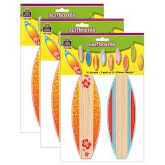 Surfboards Accents, 30 Per Pack, 3 Packs