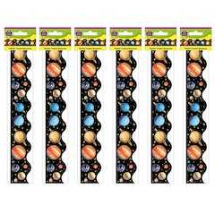 Scalloped Solar System Border Trim, 35 Feet Per Pack, 6 Packs