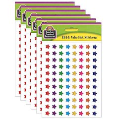 Mini Smiley Stars Valu-Pak Stickers, 1144 Per Pack, 6 Packs