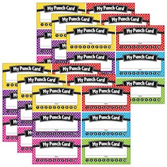 Polka Dots Punch Cards, 60 Per Pack, 6 Packs