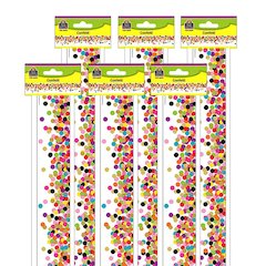Confetti Straight Border Trim, 35 Feet Per Pack, 6 Packs