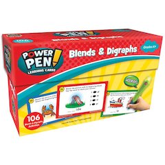 POWER PEN LEARNING CARDS BLENDS AND DIGRAPHS