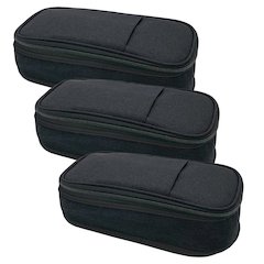 Black Pencil Case, Pack of 3