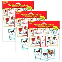 Alphabet and Numbers Accents, 36 Per Pack, 3 Packs