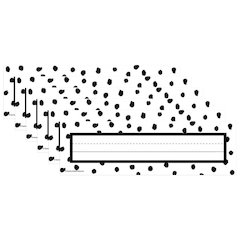 Black Painted Dots on White Flat Name Plates, 36 Per Pack, 6 Packs