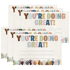 Everyone is Welcome You're Doing Great! Awards, 30 Per Pack, 6 Packs