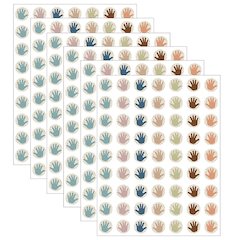 Everyone is Welcome Helping Hands Mini Stickers, 378 Per Pack, 6 Packs