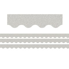 Silver Glitz Scalloped Border Trim, 35 Feet Per Pack, 3 Packs