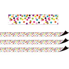 Confetti Magnetic Border, 24 Feet Per Pack, 3 Packs