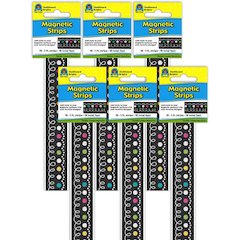 Chalkboard Brights Magnetic Strips, 12 Feet Per Pack, 6 Packs