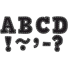 BLACK STITCH BOLD BLOCK 3 MAGNETIC LETTERS